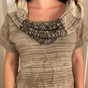 Turtle neck scarf top